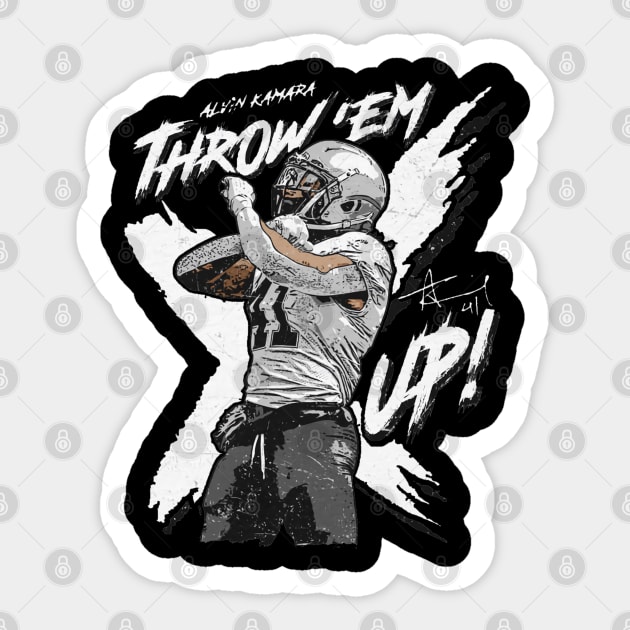 Alvin Kamara New Orleans Throw Up The X Sticker by MASTER_SHAOLIN